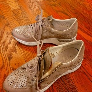 Rieker dress Sneakers size 38 silver-gold
